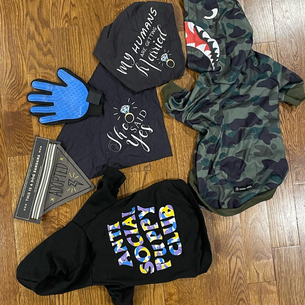 Bandanas and Hoodies for dogs (make an offer!)